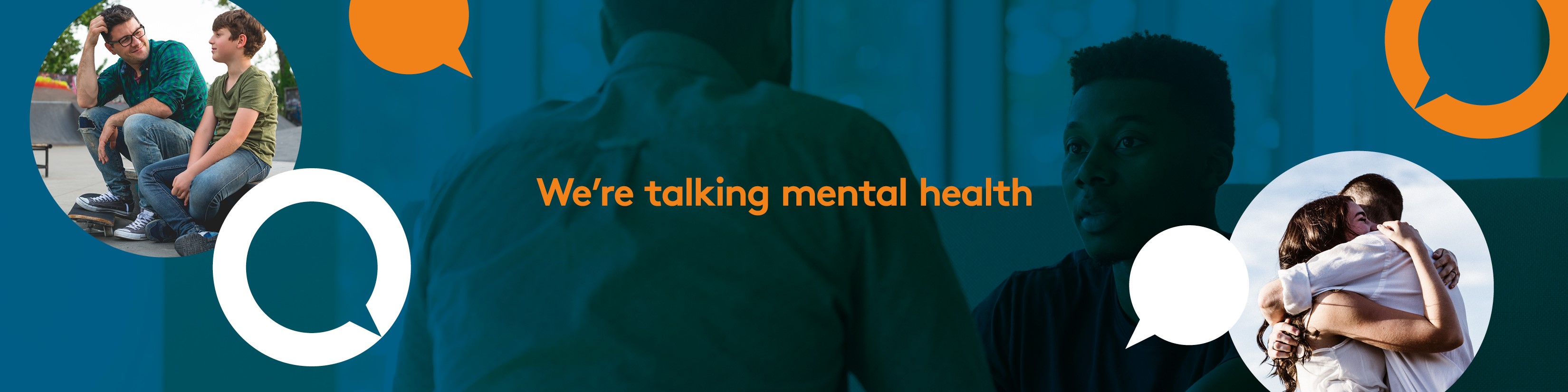 Charlie Waller Trust header with images and text which says 'We're talking mental health'