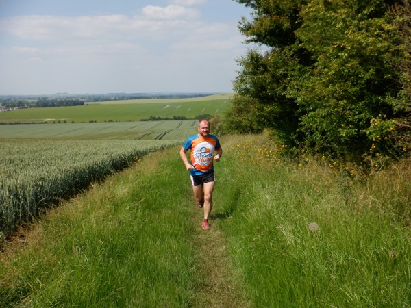 Jeremy Ellis running up hill