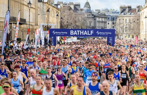 Bath Half Marathon runners Bath Half Marathon runners